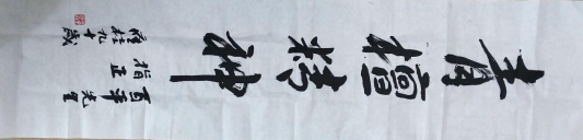 青檀精神 单应桂题字 138cmx34cm